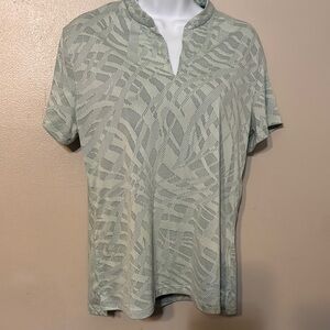 Nike Womens T-Shirt short 
Sleeve Green Polyester Size L